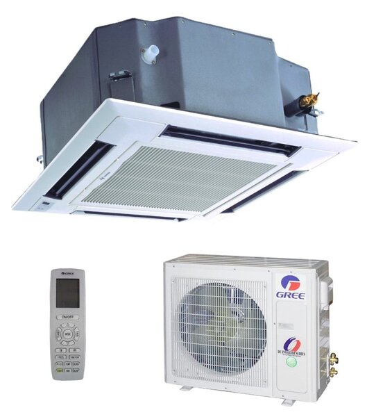Gree kazetni klima uređaj 3,5kW GUD35T(A-S)/GUD35W(NhA-S), za prostor do 35m2, A+ energetska klasa