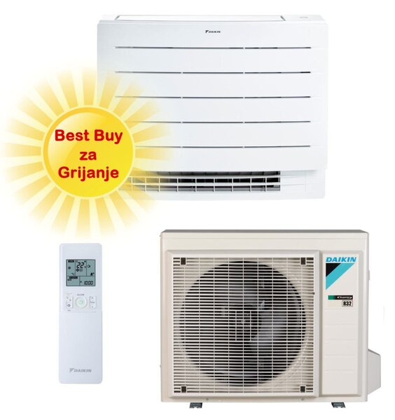 Daikin podni klima uređaj 2,4 kW - FVXM25B/RXM25A - Podna/parapetna, za prostor do 25m2, A+++ energetska klasa, R-32