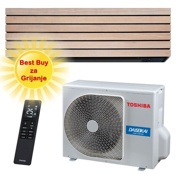 TOSHIBA KLIMA UREĐAJ 3,5kW RAS-B13S4KVDG-E/RAS-13S4AVPG-E - Super Daiseikai 10, za 35m2, A+++, R32