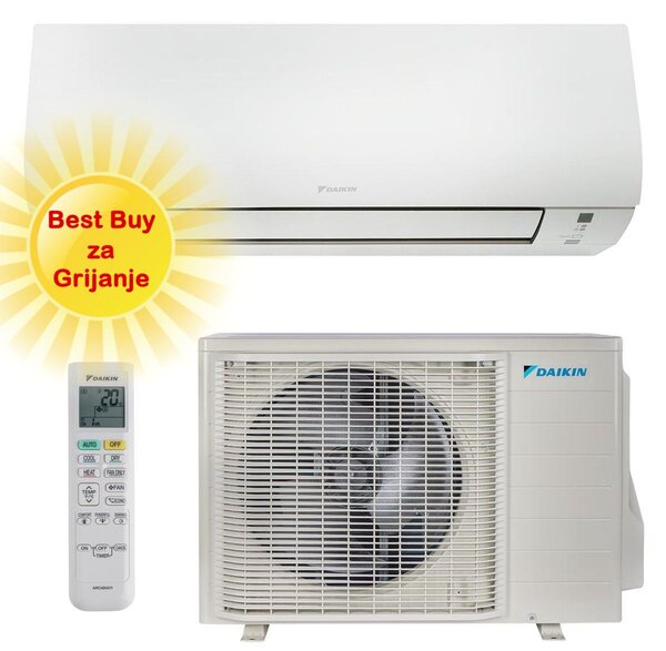 DAIKIN KLIMA UREĐAJ 2,5kW FTXTP25N/RXTP25A - Comfora Nepura (optimizirana za grijanje), za prostor do 25m2, A+++ energetska klasa, R-32