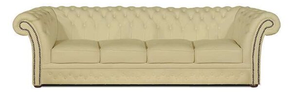 Chesterfield Garnitura Winfield Basic Luxe Leather | 4-sjedišta | Vanilla