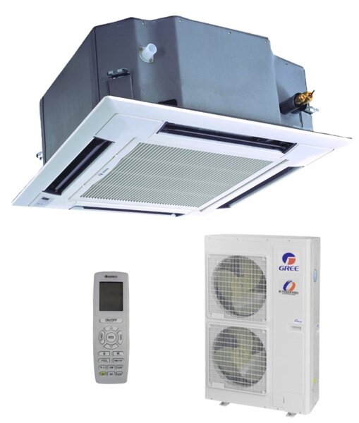 Gree kazetni klima uređaj 12,1kW GUD125T(A-S)/GUD125W(NhA-S), za prostor do 120m2, A+ energetska klasa