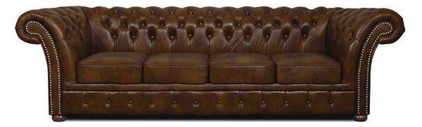 Chesterfield Garnitura Winfield Basic Leather | 4-sjedišta | Cloudy Brown Light