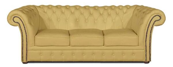 Chesterfield Trosjed Winfield Basic Leather | 3-sjedišta | Ivory