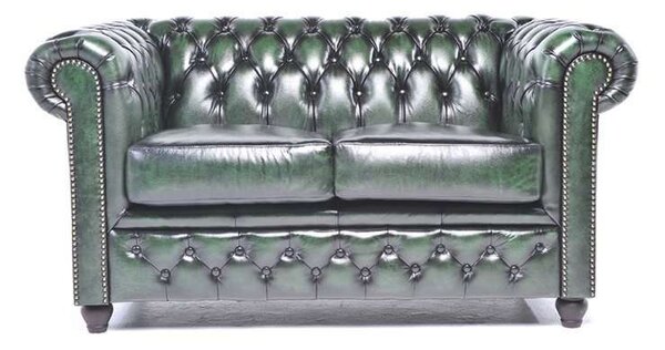 Chesterfield Dvosjed Original Leather | 2-sjedišta | Wash Off Green