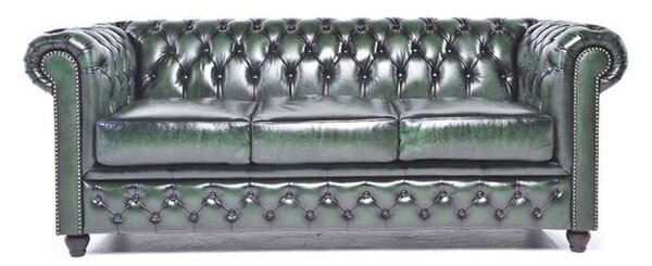 Chesterfield Trosjed Original Leather | 3-sjedišta | Wash Off Green