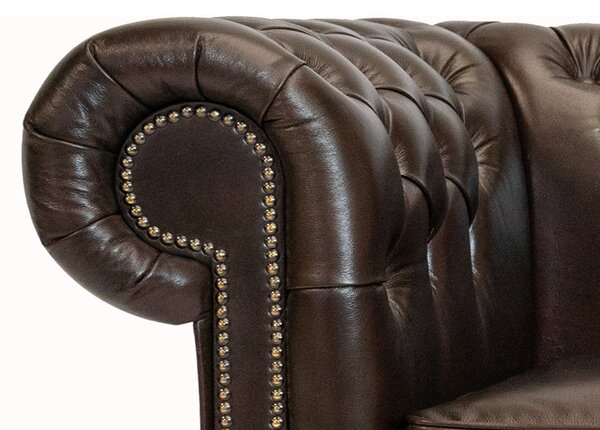 Chesterfield Garnitura Class Leather | 6-sjedišta | Cloudy Brown Dark