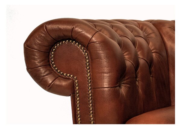 Chesterfield Garnitura Class Leather | 6-sjedišta | Cloudy Caramel