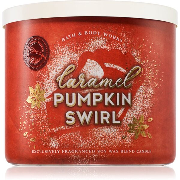 Bath & Body Works Caramel Pumpkin Swirl mirisna svijeća 411 g