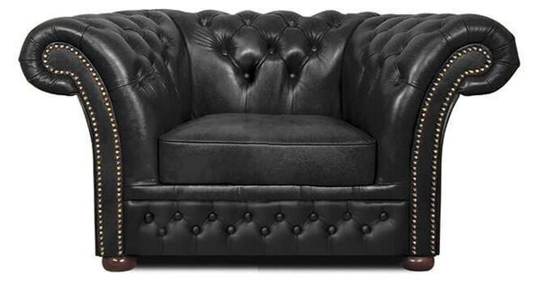 Chesterfield Fotelja Winfield Basic Luxe Leather | 1-sjedište | Shiny Black