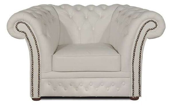 Chesterfield Fotelja Winfield Basic Luxe Leather | 1-sjedište | White