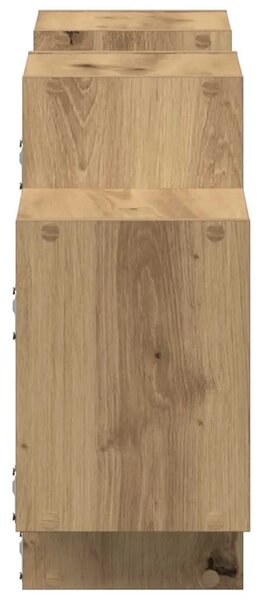 Zidna polica boja artisian hrast 129x18x42 cm drveni - Boja hrasta 129 x 18 x 42 cm