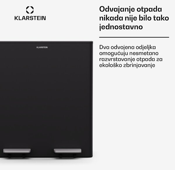 Klarstein EcoVista, kanta za smeće s komposterom, 40 l + 3 l/kanta + komposter, Soft-Close
