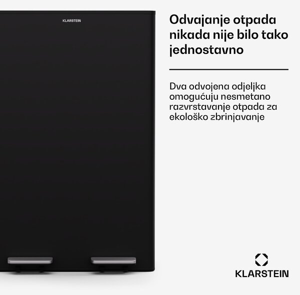 Klarstein EcoVista, kanta za otpatke s komposterom, 60 l + 3 l/kanta + komposter, Soft-Close