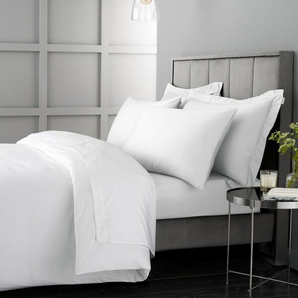 Bijela plahta s gumom od pamučnog satena 185x200 cm Cotton Sateen – Bianca