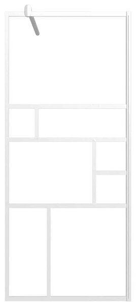 Pregrada za tuš 80 x 195 cm sa staklom ESG bijela - Bijela 80 x 195 cm