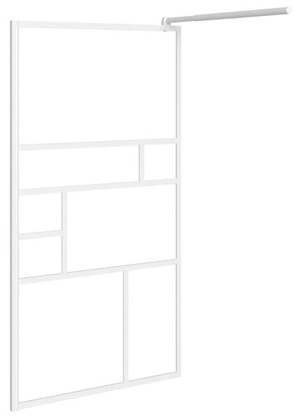 Pregrada za tuš 80 x 195 cm sa staklom ESG bijela - Bijela 80 x 195 cm