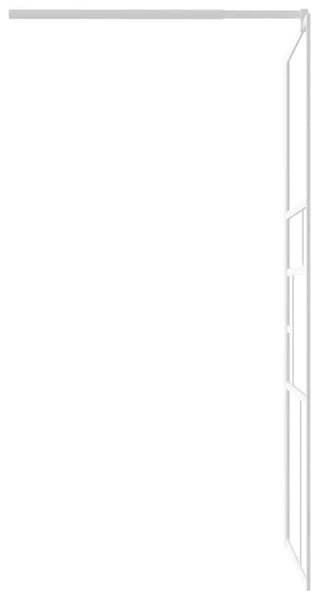 Pregrada za tuš 80 x 195 cm sa staklom ESG bijela - Bijela 80 x 195 cm