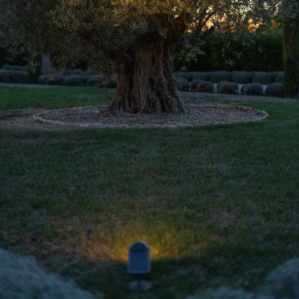 Les Jardins Oje LED solarni vanjski reflektor, 600 lm, 2700 K, IP66, prigušiv., prigušiva, Sivo, Aluminij, Solarna svjetla