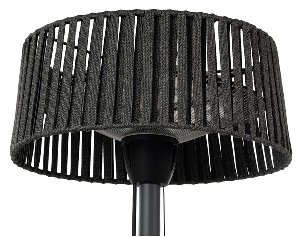 Pyravo stoni radijator, crni, aluminij, visina 70 cm, IP44 - Lucande Lucande, Pyravo, Crno, Metal, Moderan
