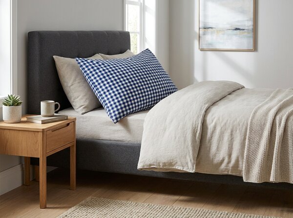 Jastučnica od mikrovlakana NAVY GINGHAM 70x90 cm, plavo-bijela
