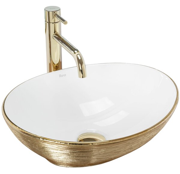 Nadgradni umivaonik Rea Sofia Brush Gold