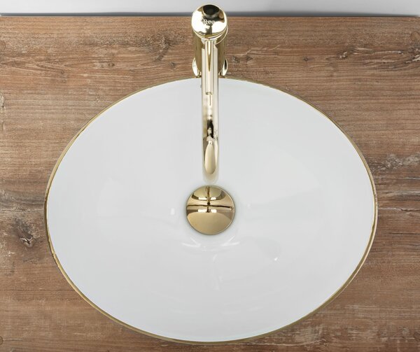 Nadgradni umivaonik Rea Sofia Brush Gold