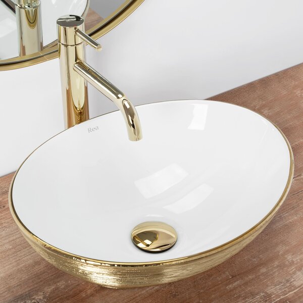 Nadgradni umivaonik Rea Sofia Brush Gold