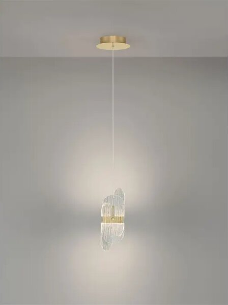 LUCIEN LED VISILICA ZLATNA/STAKLO 9W IP20 3000K TRIAK PRIGUŠLJIVA NL9214198