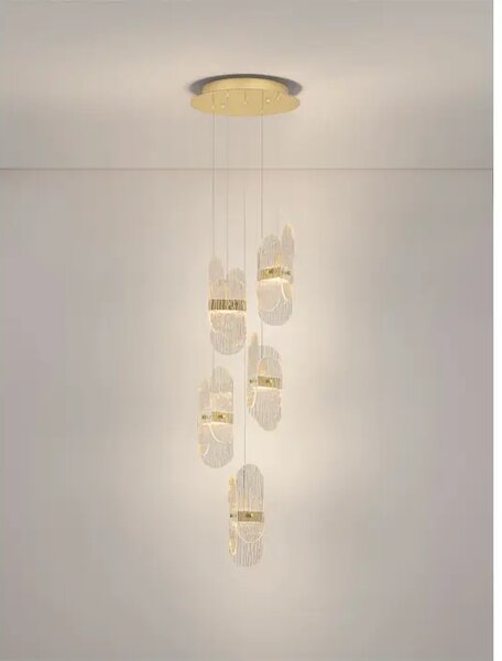 LUCIEN LED LUSTER ZLATNI/STAKLO 34W IP20 2700K TRIAK PRIGUŠLJIV NL9214203