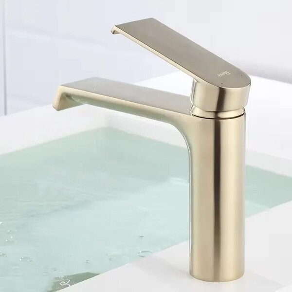 Rea Hass Gold Brushed niska miješalica za umivaonik