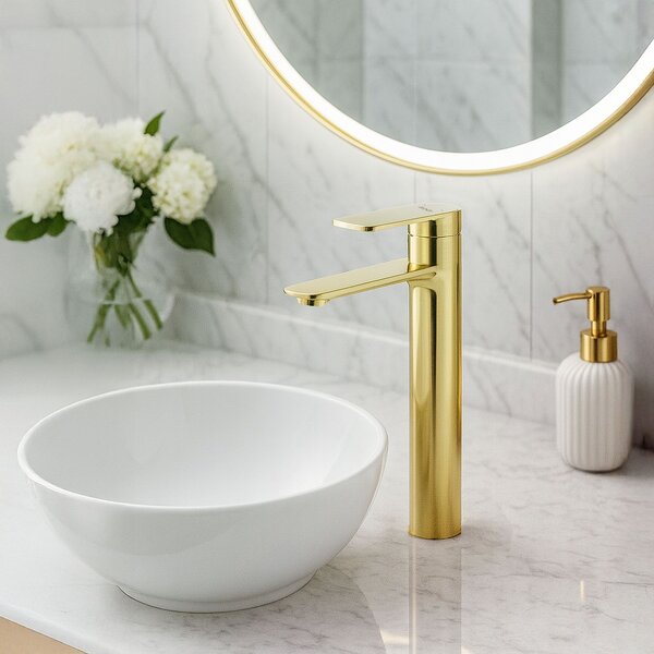 Rea Storm Gold High slavina za umivaonik