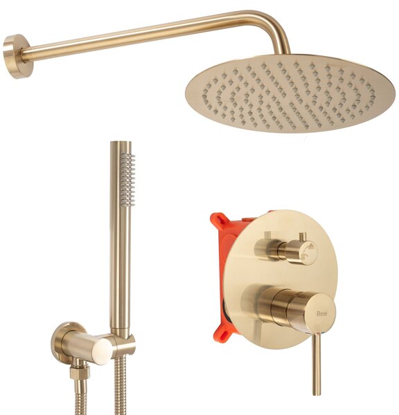 Ugradbeni tuš set REA Lungo Gold Brushed + BOX