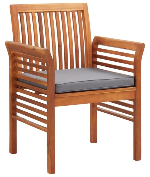 VidaXL Vrtna blagovaonska stolica od bagremovog drva s jastukom