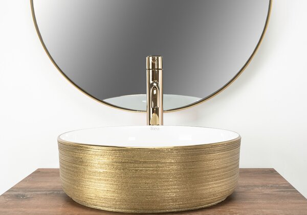 NADGRADNI UMIVAONIK Rea Sami White Brush Gold