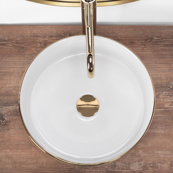 NADGRADNI UMIVAONIK Rea Sami White Brush Gold