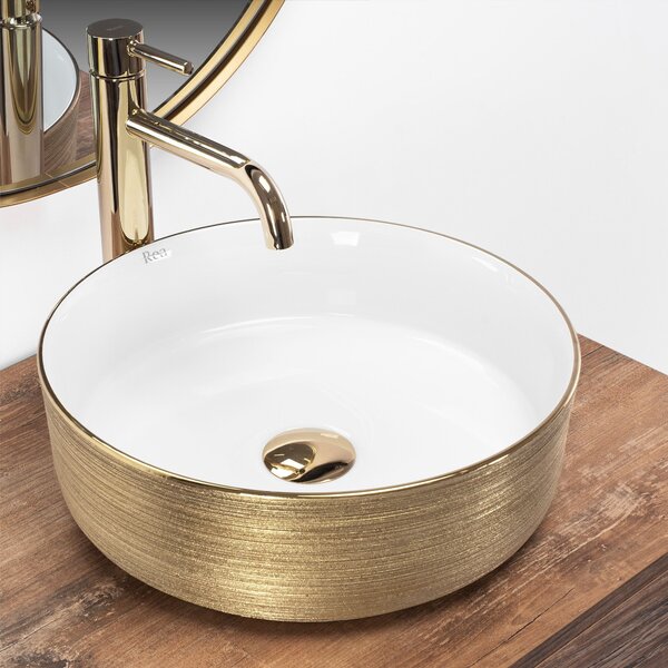 NADGRADNI UMIVAONIK Rea Sami White Brush Gold