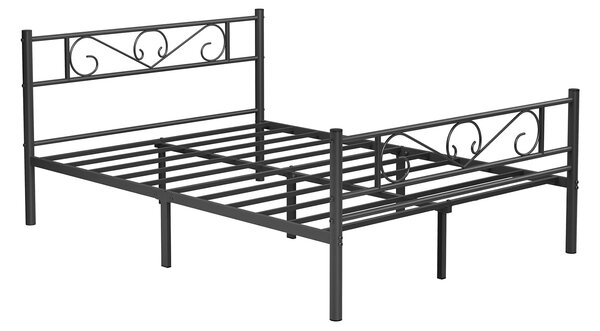Metalni okvir za bračni krevet, sklopiv okvir za krevet, 198 x 86,4 x 141,8 cm
