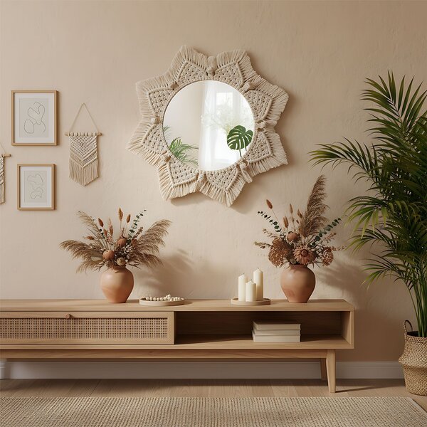 ZIDNO OGLEDALO BOHO 53CM 322048