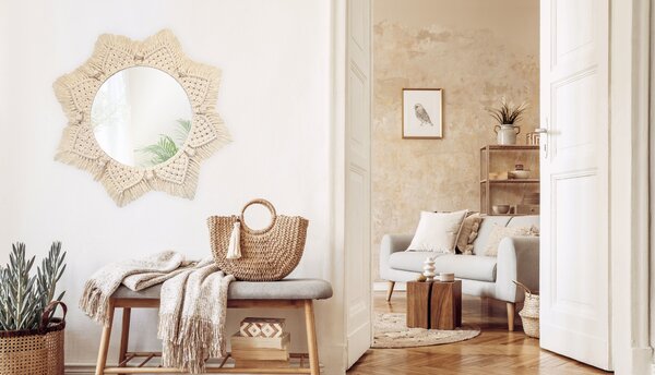 ZIDNO OGLEDALO BOHO 53CM 322048
