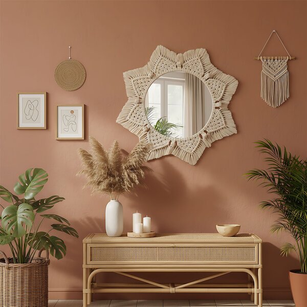 ZIDNO OGLEDALO BOHO 53CM 322048