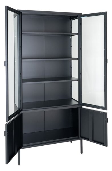 Crna metalna vitrina 80x180 cm Brisbane – House Nordic