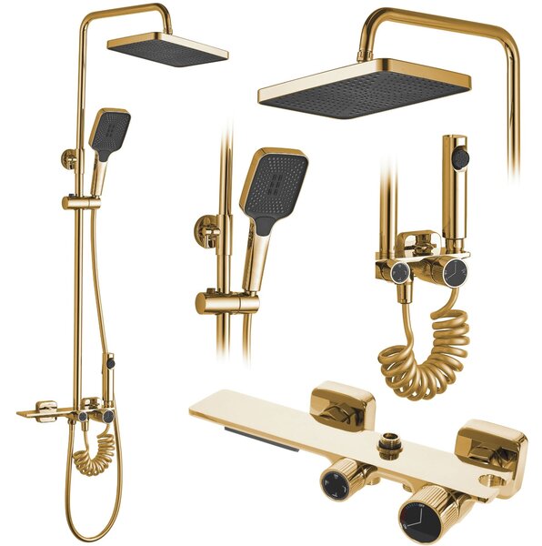 Tuš set REA HELIX Gold