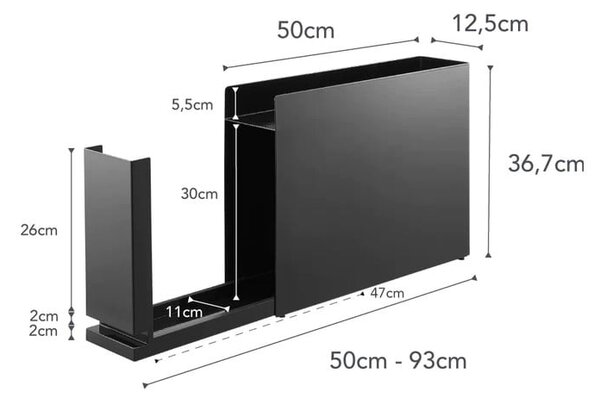 Metalni kuhinjski organizator Tower – YAMAZAKI
