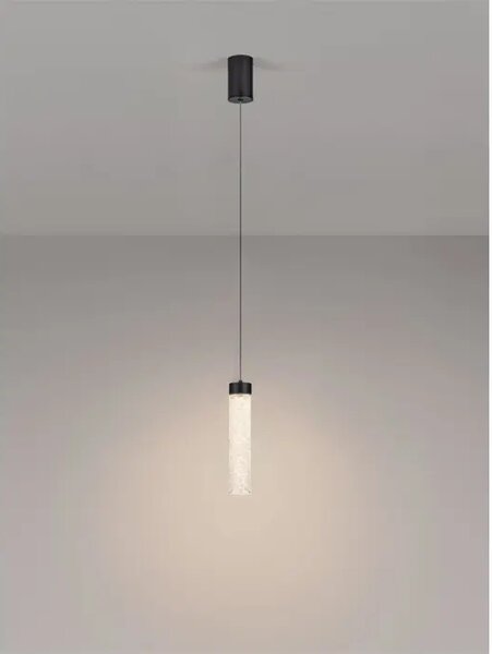 ZELON LED VISILICA MAT CRNA/STAKLO 6W IP20 3000K TRIAK PRIGUŠLJIVA NL9160200