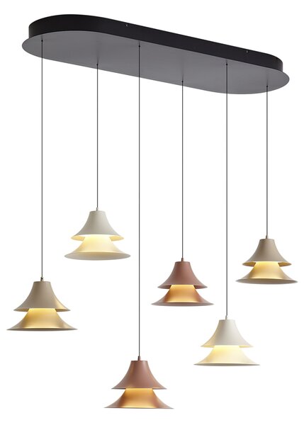 Viseća svjetiljka višebojna uklj. LED prigušiva 6-svjetla Easylift - Witch