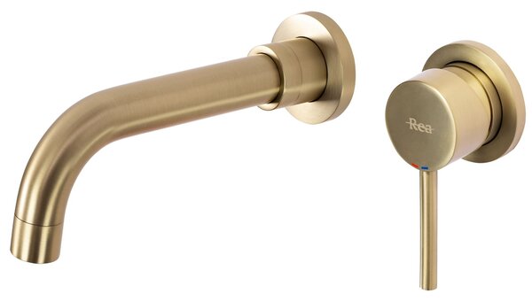 Podžbukna slavina REA LUNGO LONG Brush Gold + BOX