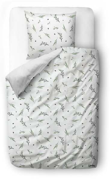 Bijela posteljina za krevet za jednu osobu od pamučnog satena 140x200 cm – Butter Kings