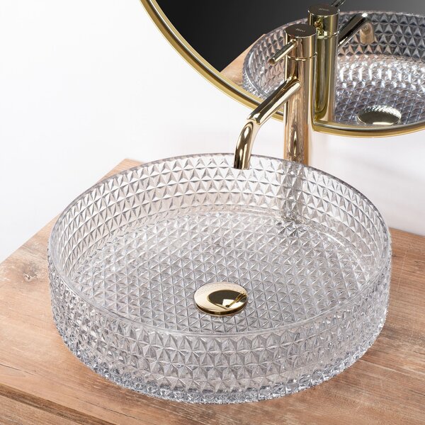Nadgradni umivaonik Rea Cristal Transparent 39