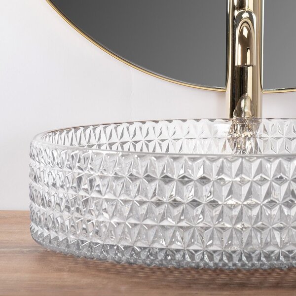 Nadgradni umivaonik Rea Cristal Transparent 39